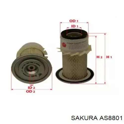 AS8801 Sakura Воздушный фильтр двигателя