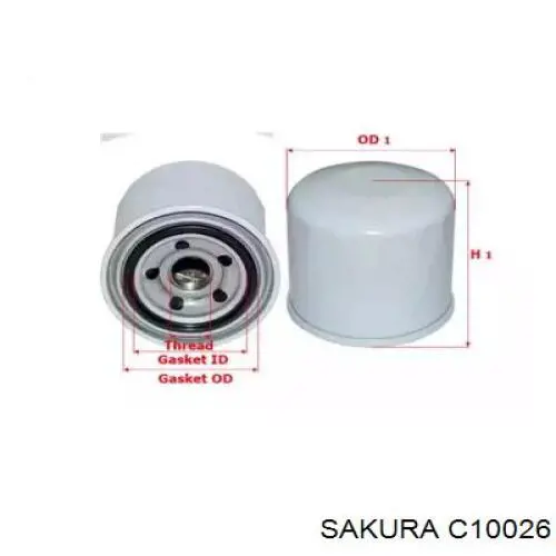 C10026 Sakura масляный фильтр