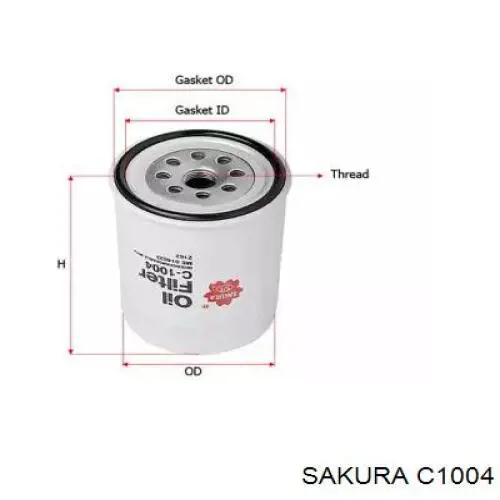 C1004 Sakura масляный фильтр