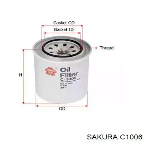 Масляный фильтр C1006 Sakura