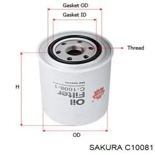 C10081 Sakura масляный фильтр
