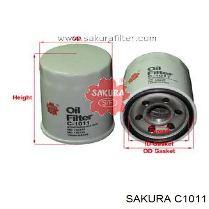 C1011 Sakura масляный фильтр