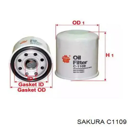 Масляный фильтр C1109 Sakura
