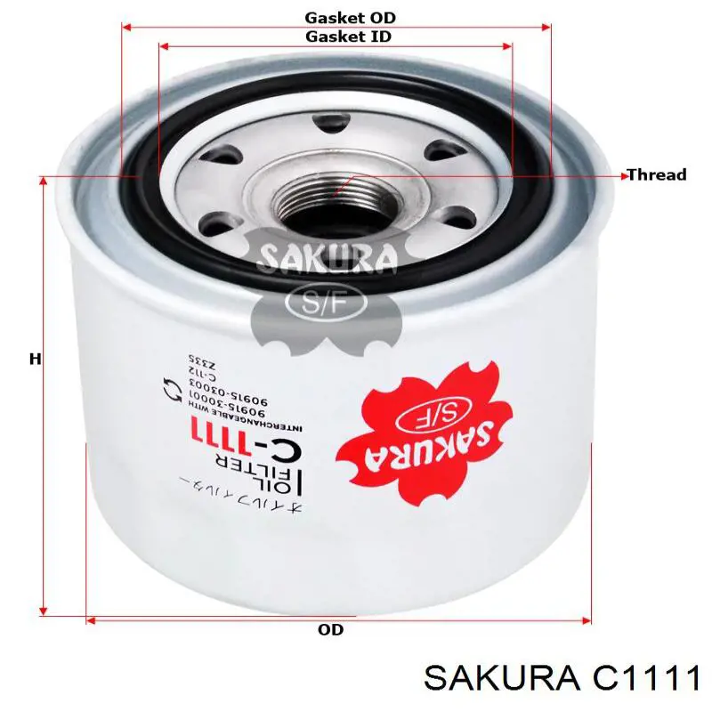 C1111 Sakura масляный фильтр
