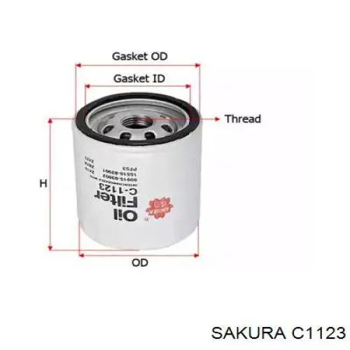 C1123 Sakura масляный фильтр