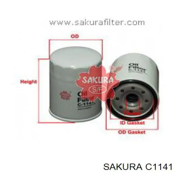 Фильтр масляный Sakura C1141