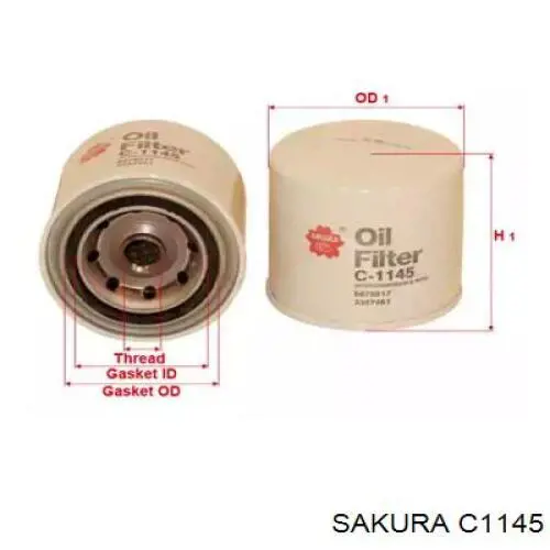 C1145 Sakura масляный фильтр