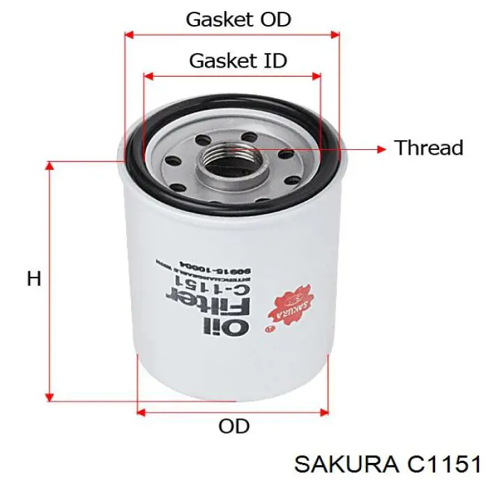 c1151 Sakura масляный фильтр