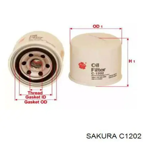 C1202 Sakura масляный фильтр