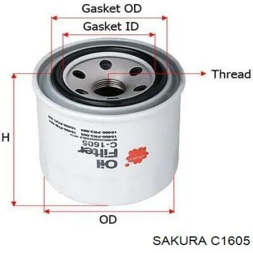 C1605 Sakura масляный фильтр