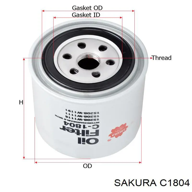 C1804 Sakura масляный фильтр