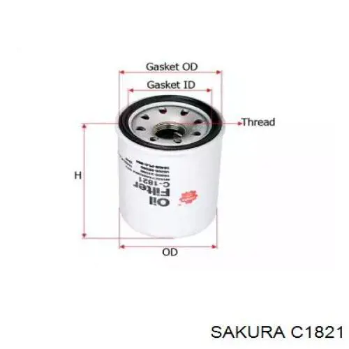 Купить C1821 Sakura Фильтр центробежный очистки масла