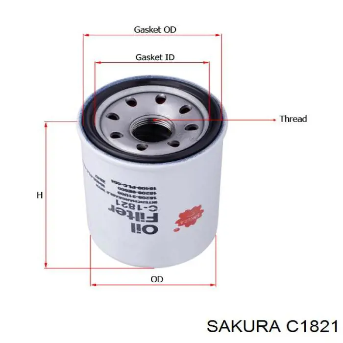 C1821 Sakura масляный фильтр