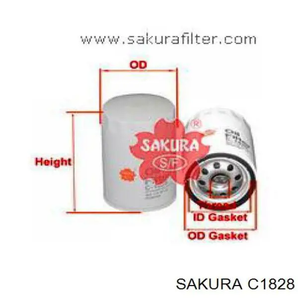 C1828 Sakura масляный фильтр