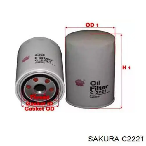 C2221 Sakura масляный фильтр
