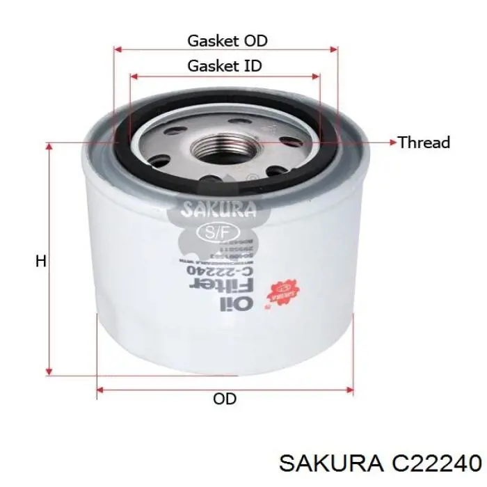 C22240 Sakura масляный фильтр