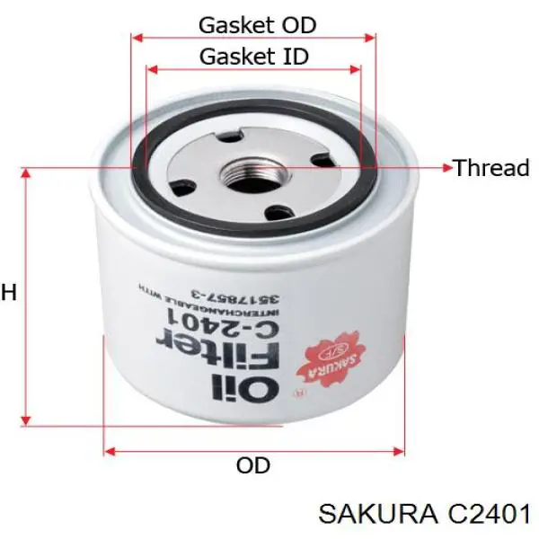 C2401 Sakura масляный фильтр