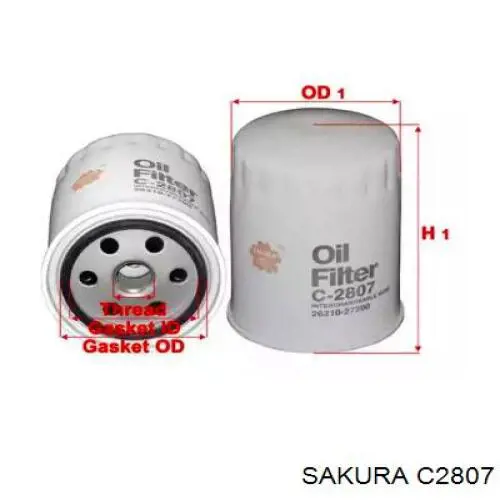 C2807 Sakura масляный фильтр