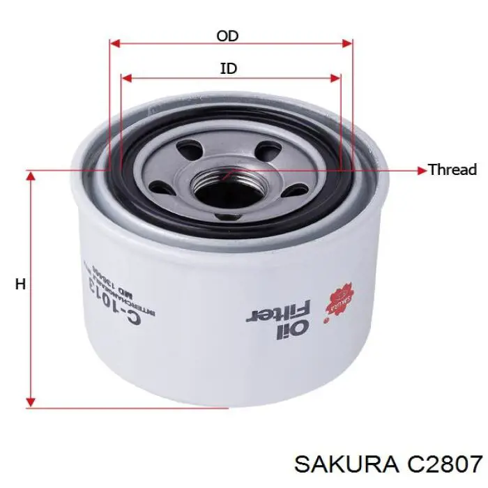 Масляный фильтр C2807 Sakura