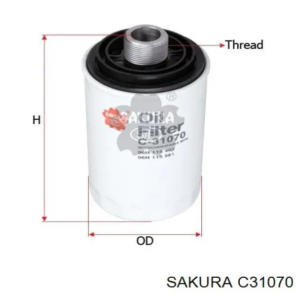 C31070 Sakura масляный фильтр