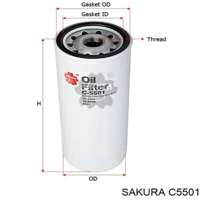 Масляный фильтр C5501 Sakura