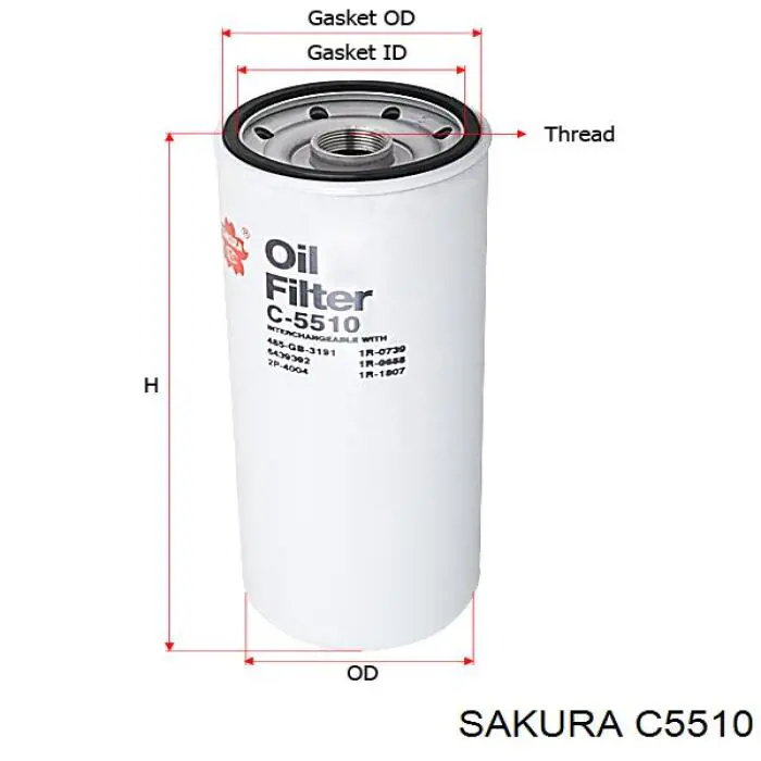 C5510 Sakura масляный фильтр