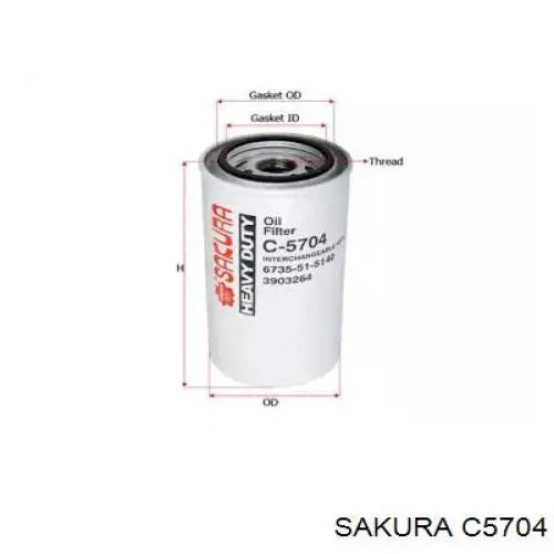 Купить C5704 Sakura Фильтр центробежный очистки масла