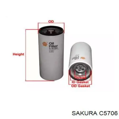 Фильтр очистки масла центробежный Sakura C5706 цена, от 40.47 USD