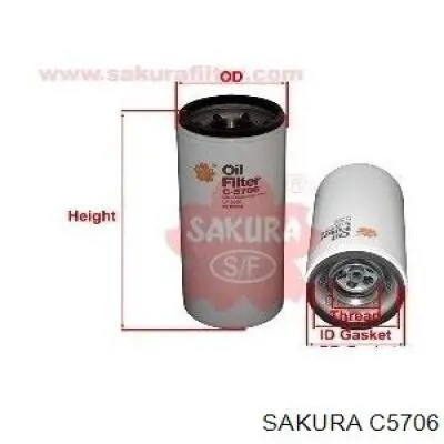 Купить C5706 Sakura Фильтр центробежный очистки масла