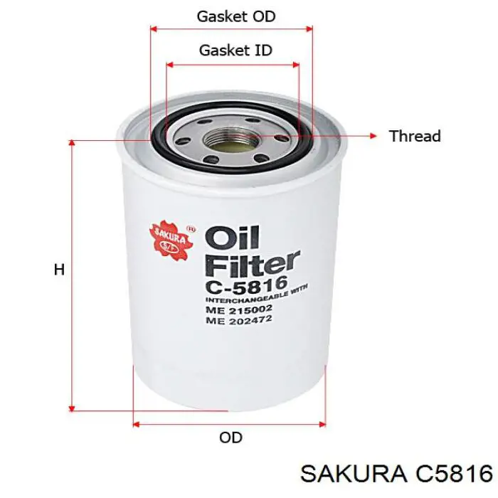 C5816 Sakura масляный фильтр