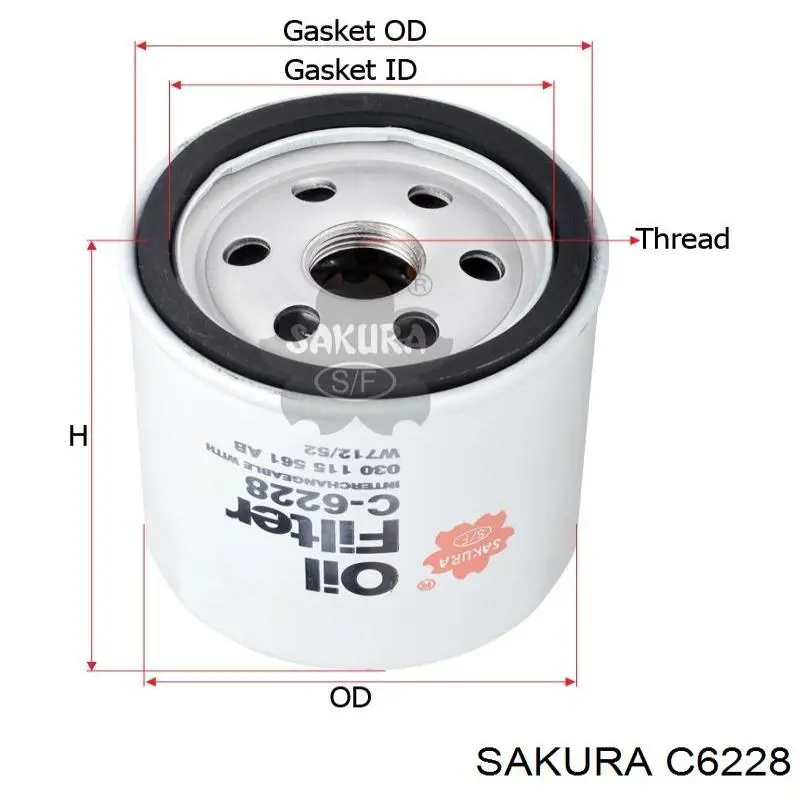 C6228 Sakura масляный фильтр