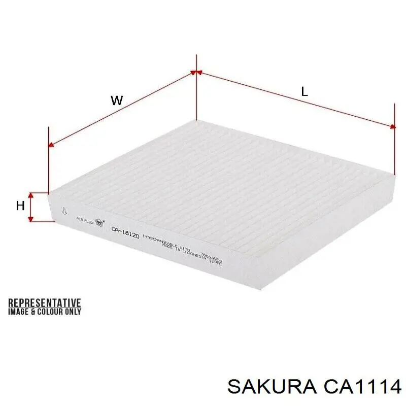 Купить CA1114 Sakura Фильтр салона угольный