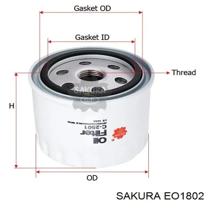 Фильтр очистки масла центробежный Sakura EO1802 цена, от 4.49 USD
