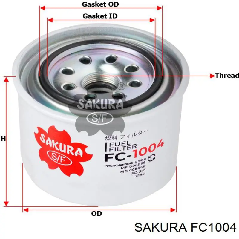 FC1004 Sakura топливный фильтр