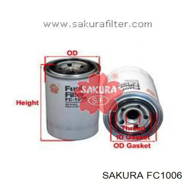 Фильтр тонкой очистки топлива Sakura FC1006 цена, от 4.59 USD