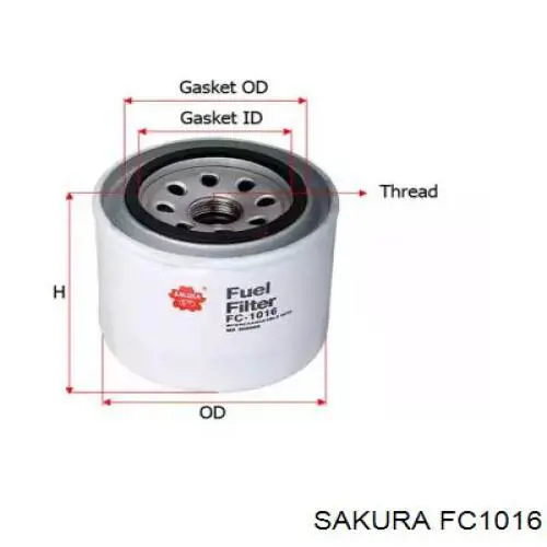 FC1016 Sakura топливный фильтр