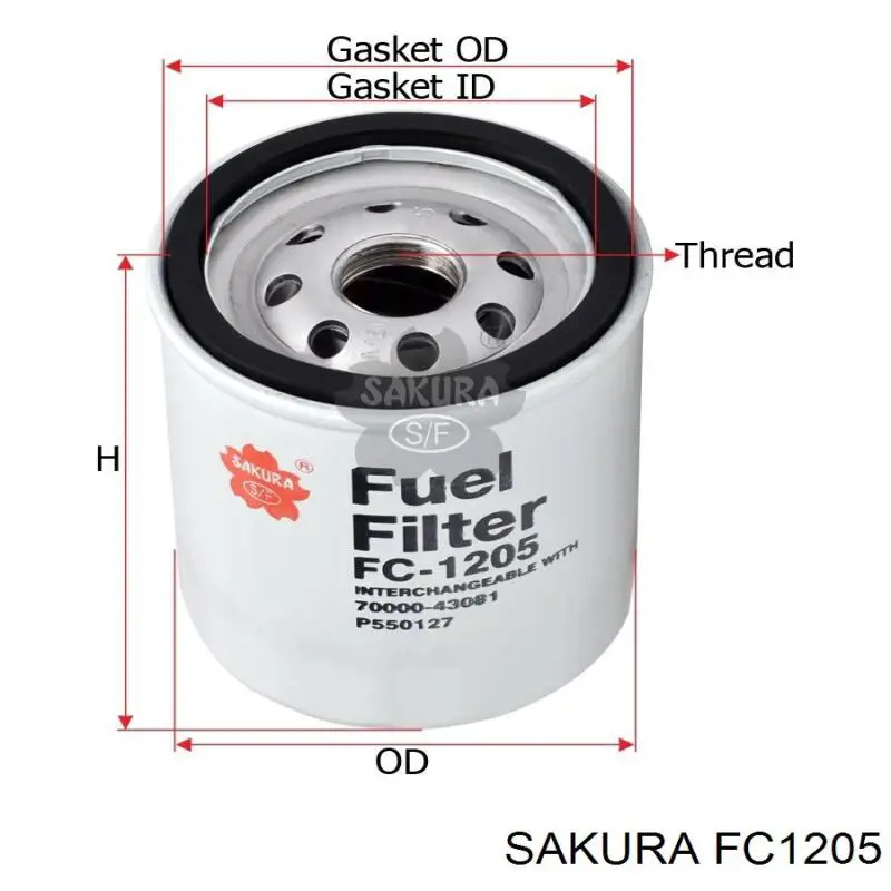 Топливный фильтр FC1205 Sakura