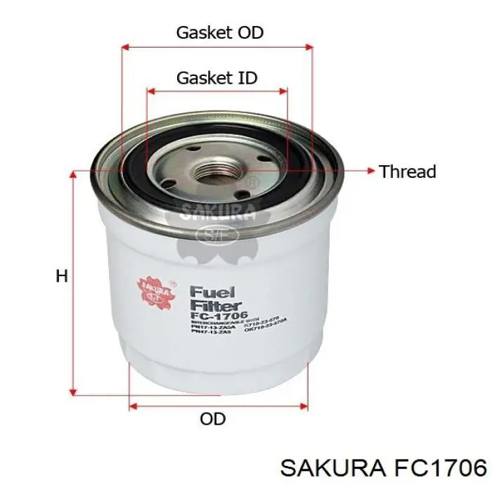Топливный фильтр FC1706 Sakura