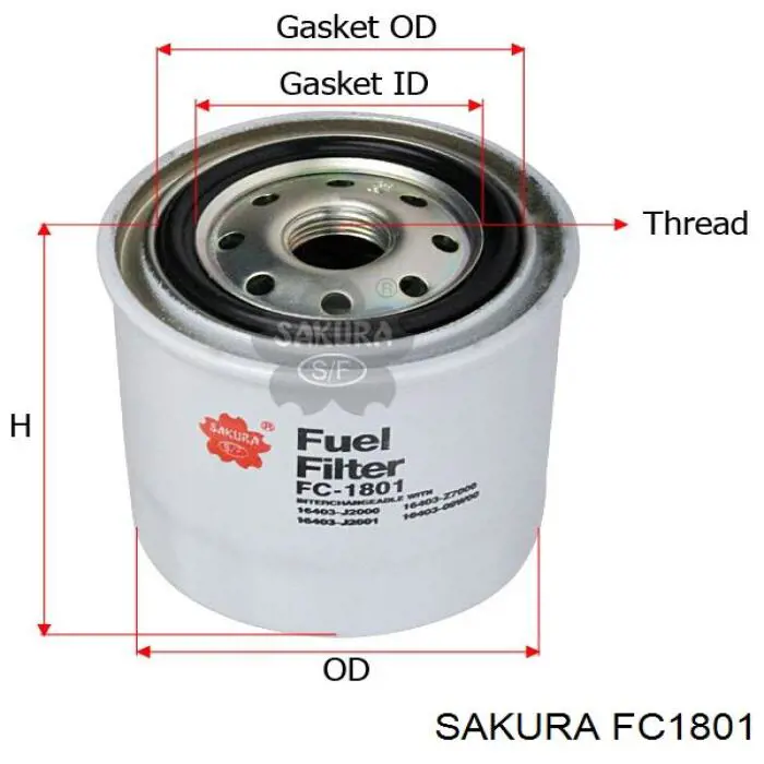 Топливный фильтр FC1801 Sakura
