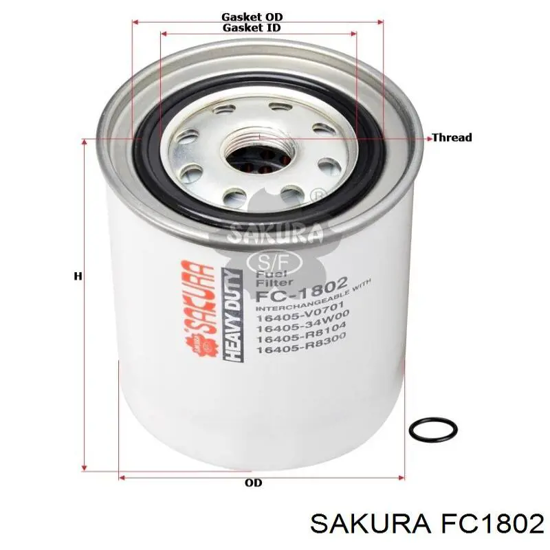 FC1802 Sakura топливный фильтр