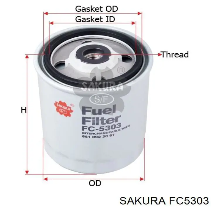 FC5303 Sakura топливный фильтр