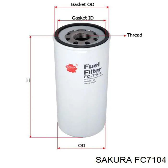 FC7104 Sakura топливный фильтр