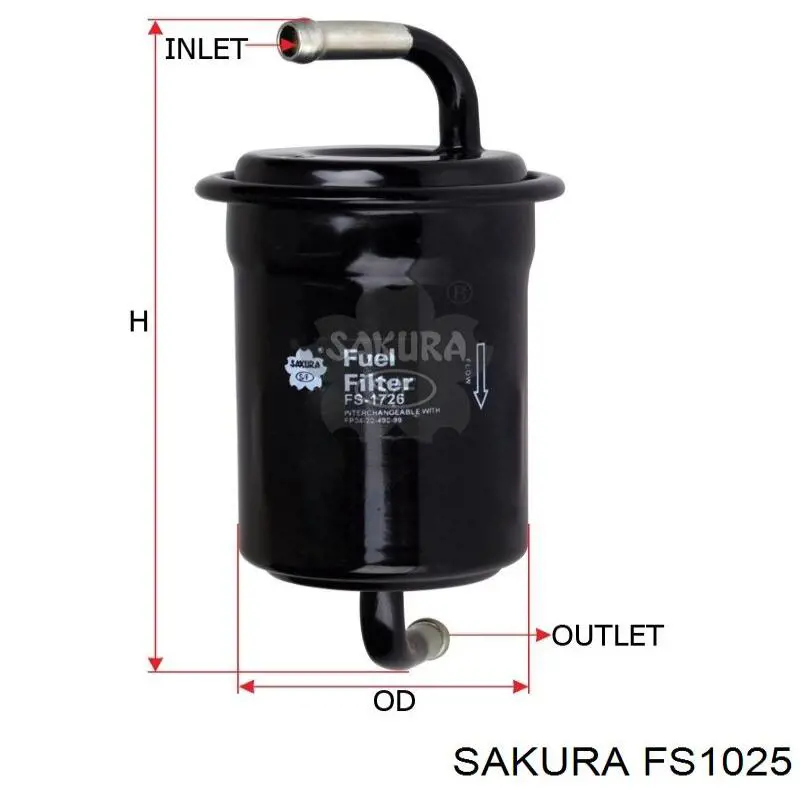 Купить FS1025 Sakura Фильтр-отстойник топлива грубой очистки