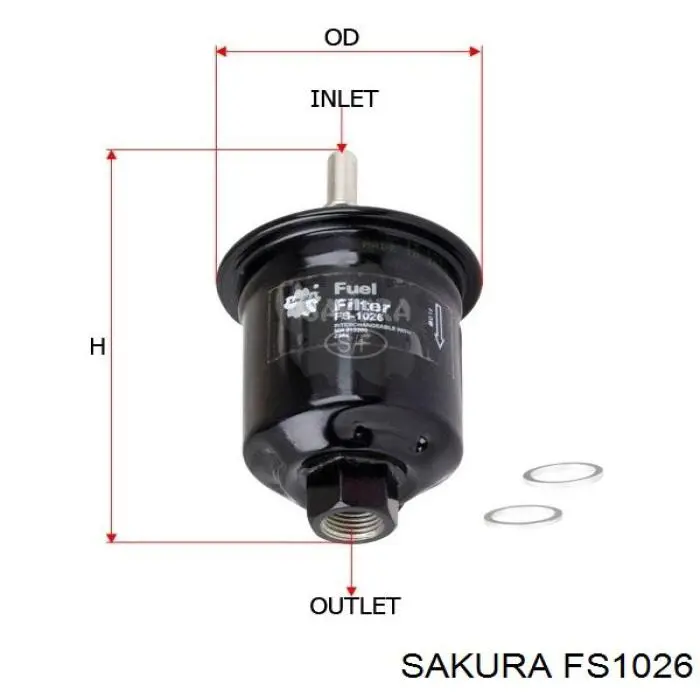 Топливный фильтр FS1026 Sakura