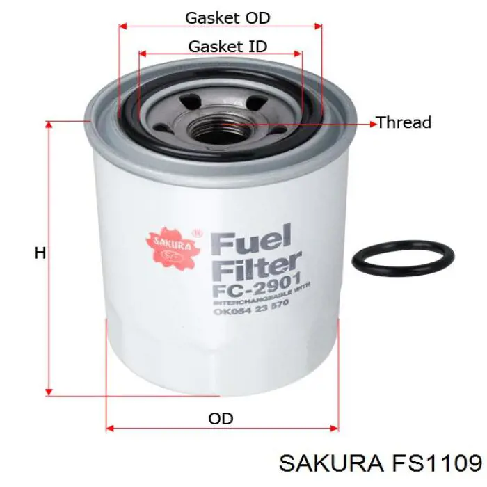 Фильтр тонкой очистки топлива Sakura FS1109 цена, от 4.23 USD