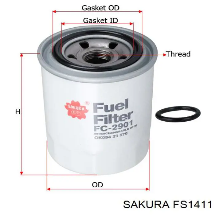 Купить FS1411 Sakura Фильтр-отстойник топлива грубой очистки
