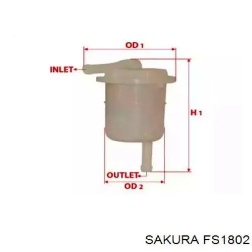 FS1802 Sakura топливный фильтр