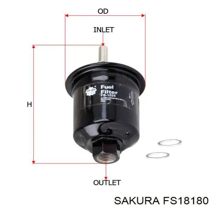 Топливный фильтр 1541084A00 Suzuki