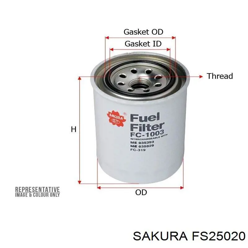 Топливный фильтр FS25020 Sakura