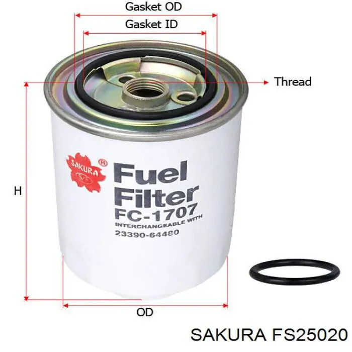 Купить FS25020 Sakura Фильтр-отстойник топлива грубой очистки